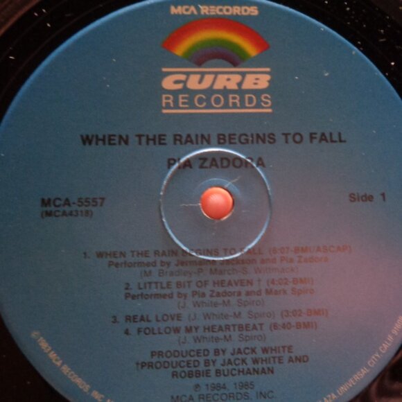 Pia Zadora, When The rain Begins To Fall LP. Record 1985 Excellent Condition - Picture 2 of 3